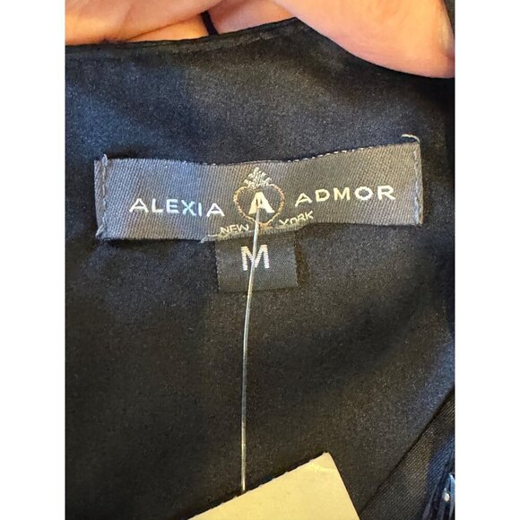 Alexia Admor Dress Women Medium Black Brown Leopard Print‎ Jeweled Cocktail NWT - Picture 10 of 11